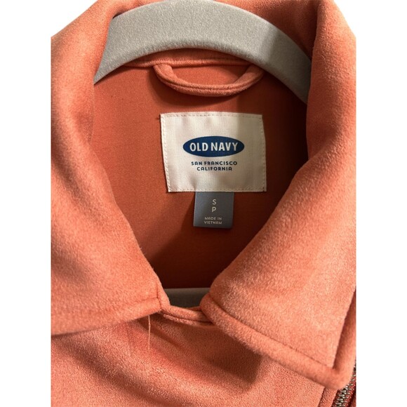 OLD NAVY Faux Suede Moto Jacket Pink Women's Size SP - Picture 9 of 12